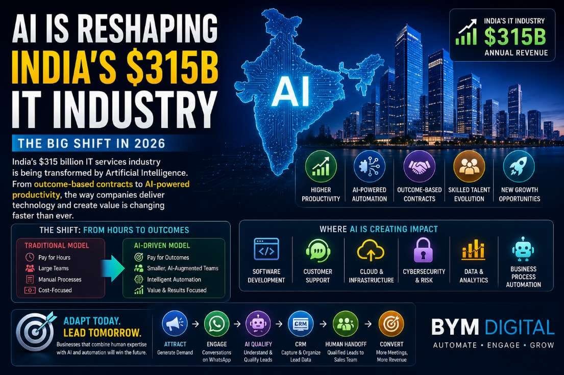 AI Is Reshaping India's $315B IT Industry in 2026